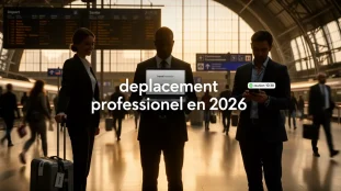 scene professionnelle gare bureau valises ordinateur