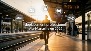 deplacement professionnel Aix Marseille 2026 gare pictogrammes transport