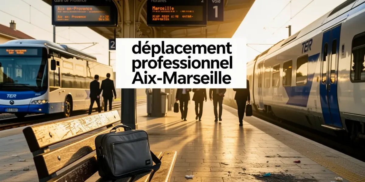 Deplacement professionnel Aix Marseille, gare regionale petit sac bus TER