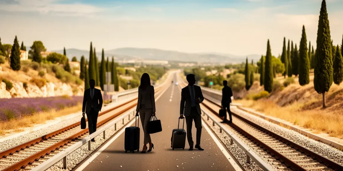 Vue route ou train Aix-Marseille, déplacement professionnel petit budget