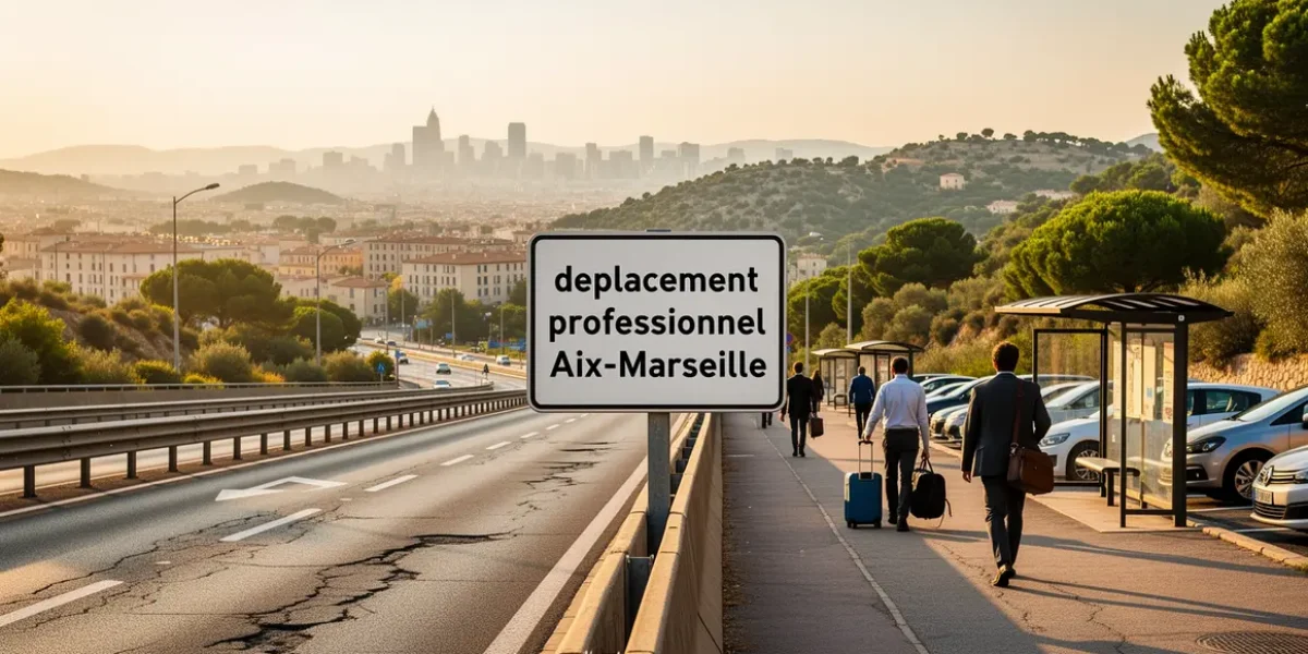 Déplacement professionnel Aix Marseille route paysage urbain naturel