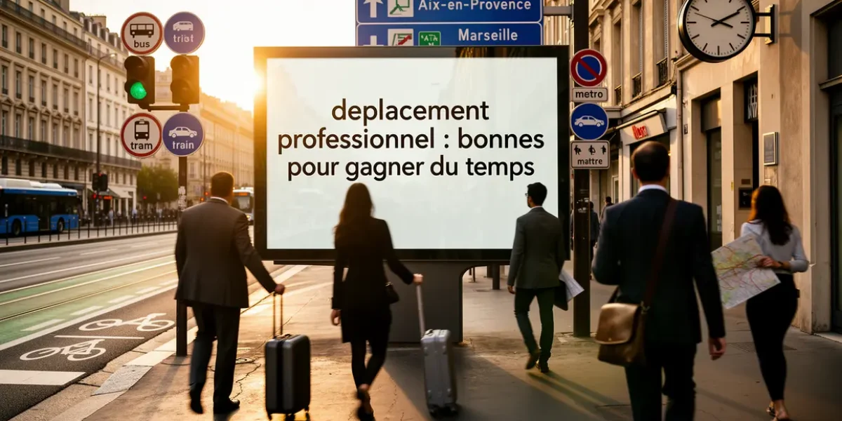Scene urbaine deplacement professionnel Aix Marseille