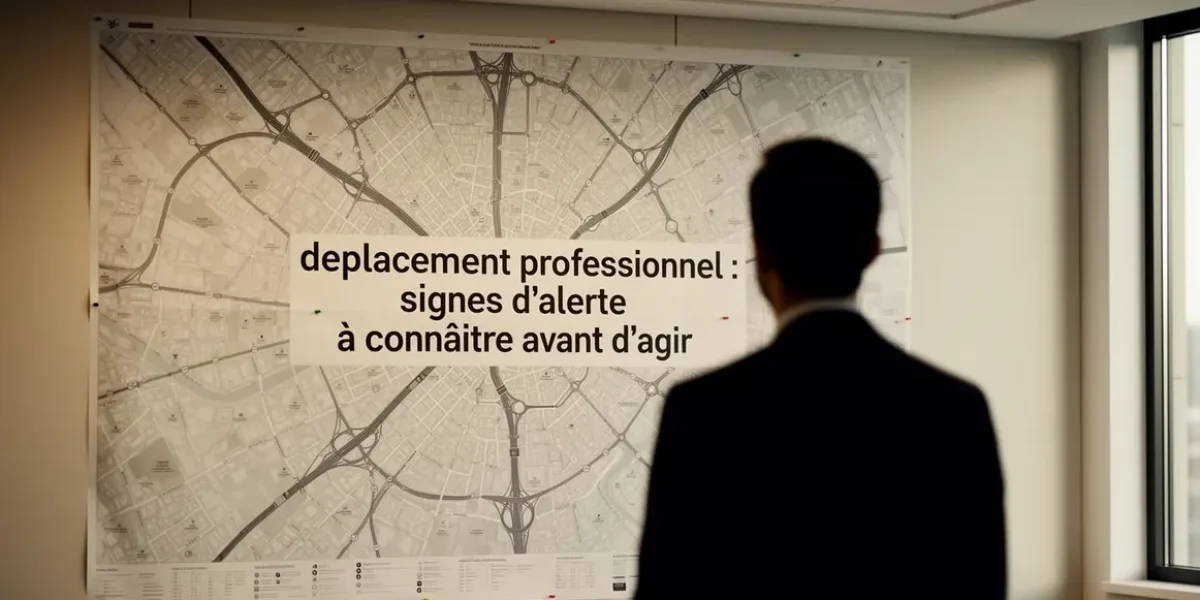 Deplacement professionnel signes d alerte carte routiere