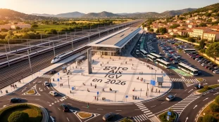 gare aix tgv 2026 vue aerienne sud france