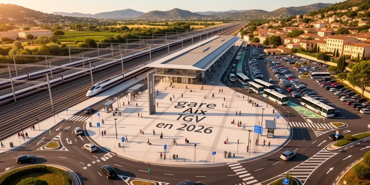 gare aix tgv 2026 vue aerienne sud france