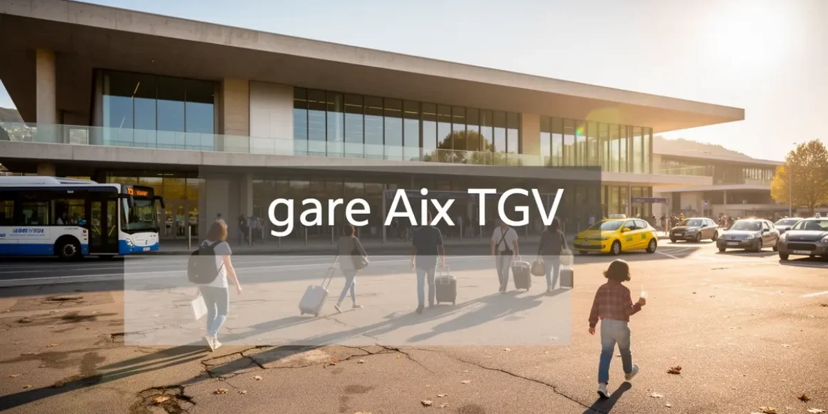 Vue de la gare Aix TGV moderne et transports