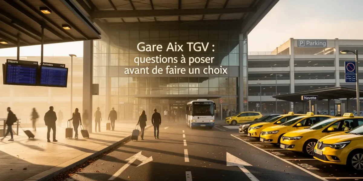 exterieur gare aix tgv accès parking navette choix
