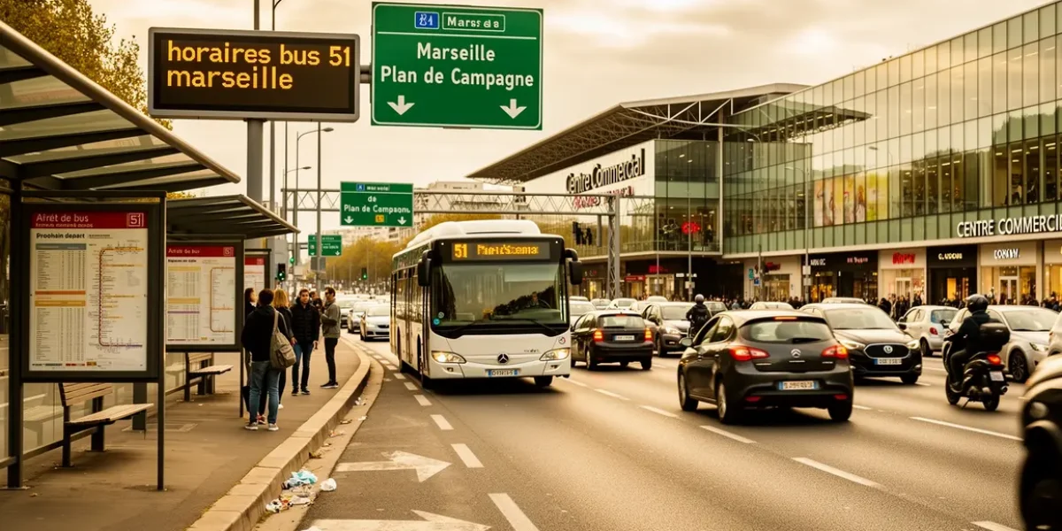 bus 51 marseille plan de campagne embouteillages centre commercial