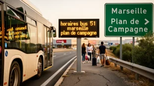 bus 51 marseille plan de campagne horaires voyageurs panneau led
