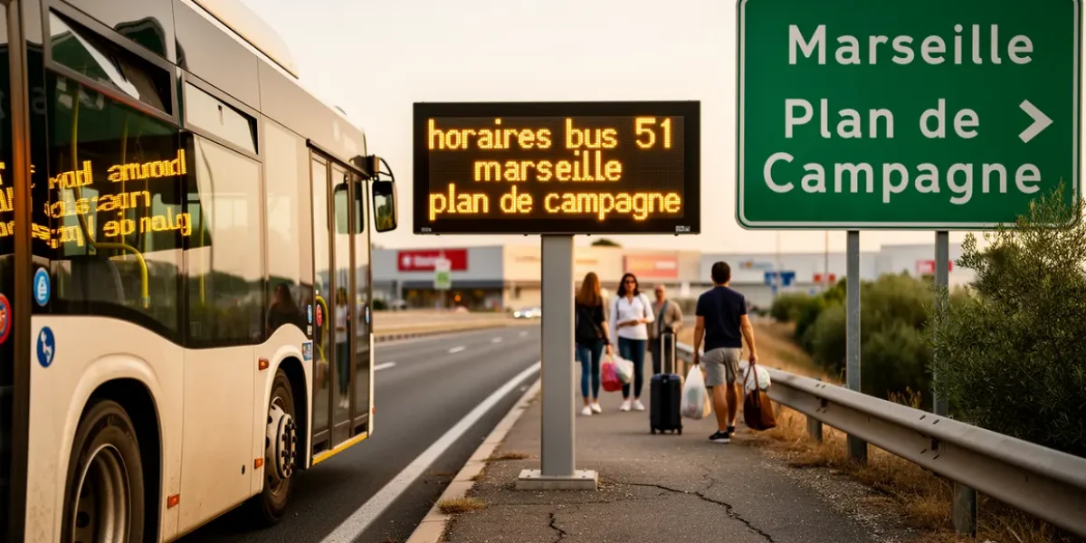 bus 51 marseille plan de campagne horaires voyageurs panneau led
