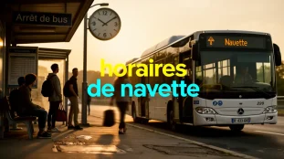 Scène gare routière horaires navette Aix Marseille