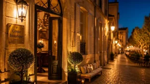 Hôtels Aix-en-Provence centre-ville : entrée d’hôtel dans le centre historique