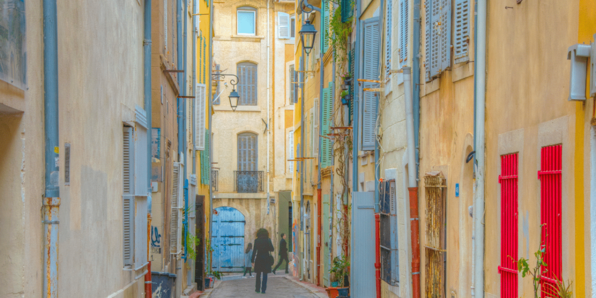 Vue panoramique du quartier Panier à Marseille