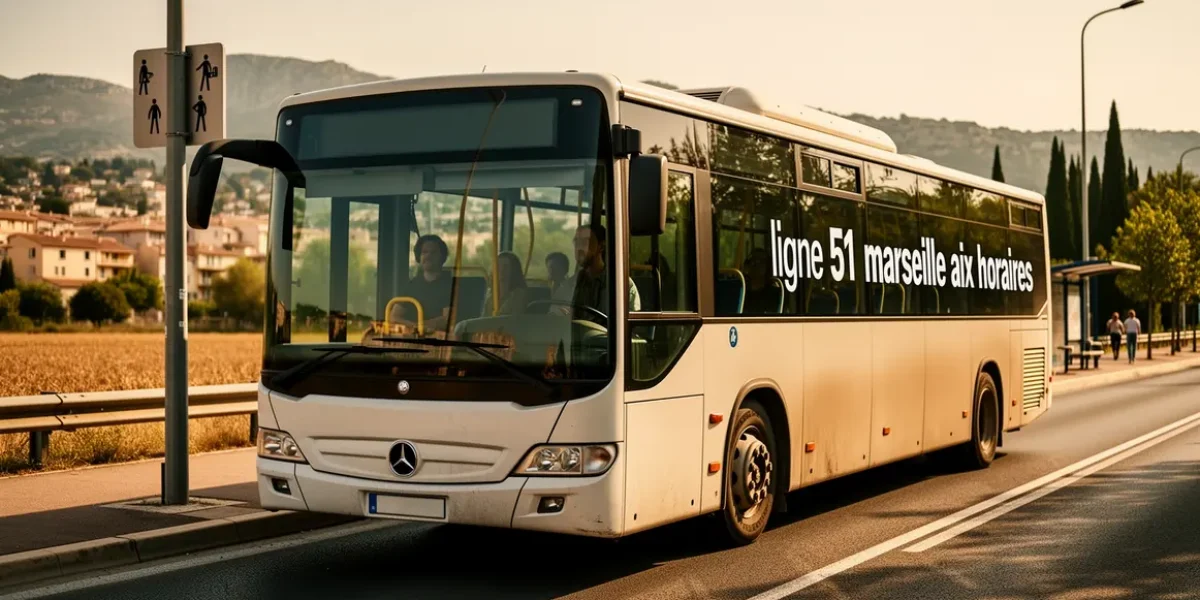 bus ligne 51 entre Aix Marseille paysage