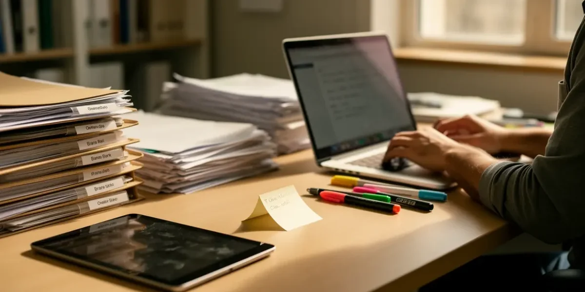 Bureau organisé ligne 51 optimisation déclaration foncière