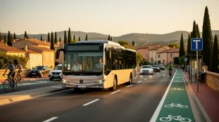 ligne 51 bus Aix Marseille sur route provençale
