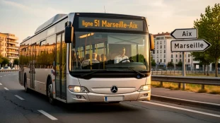 bus ligne 51 entre Aix et Marseille