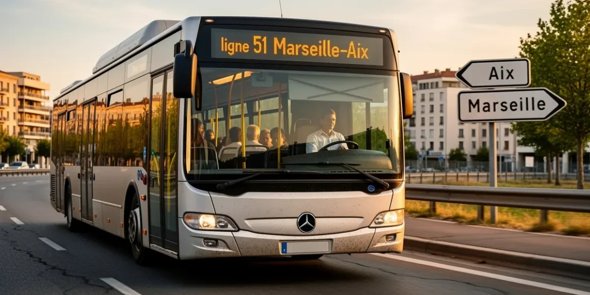 bus ligne 51 entre Aix et Marseille