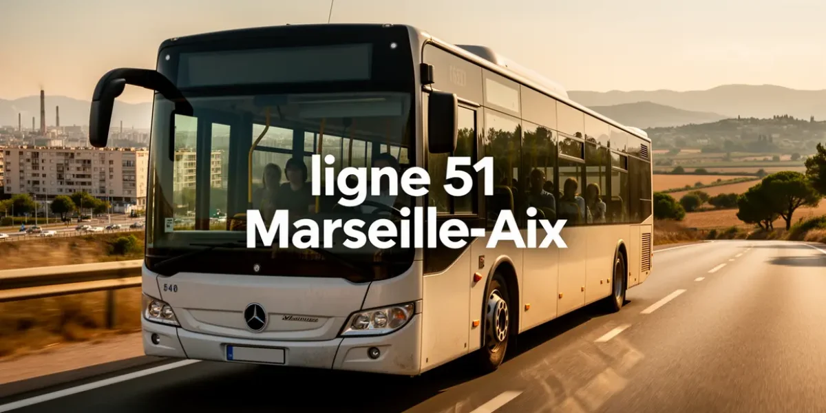 bus ligne 51 Marseille Aix sur RN8 avec voyageurs