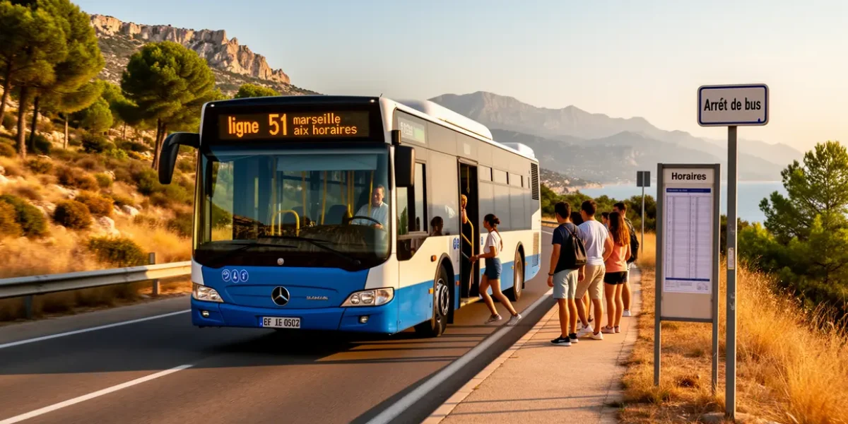bus ligne 51 entre marseille aix horaires paysages