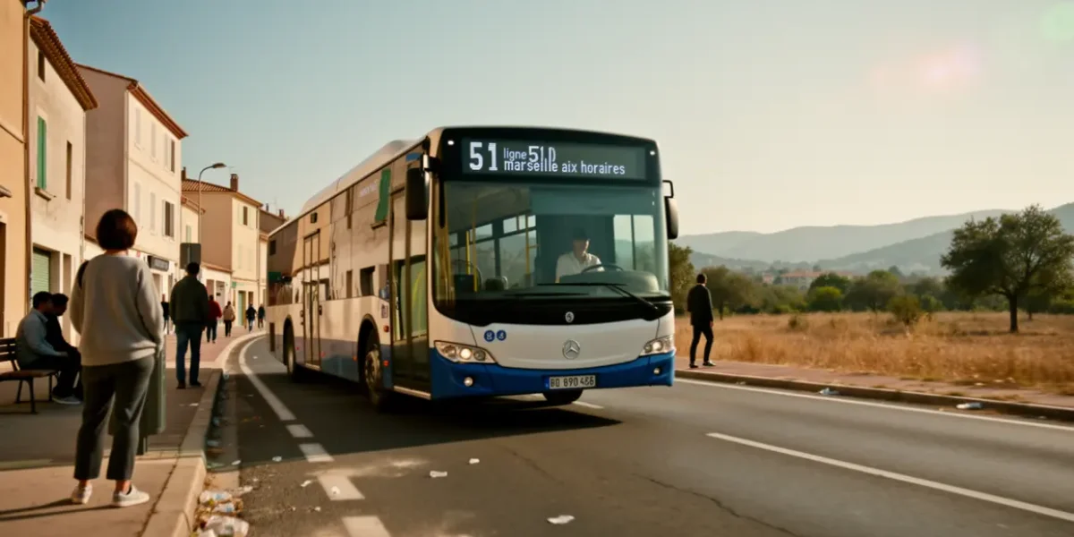 ligne 51 Marseille Aix horaires bus moderne route