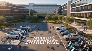 Vue d'ensemble parking entreprise mixte Aix-Marseille mobilité