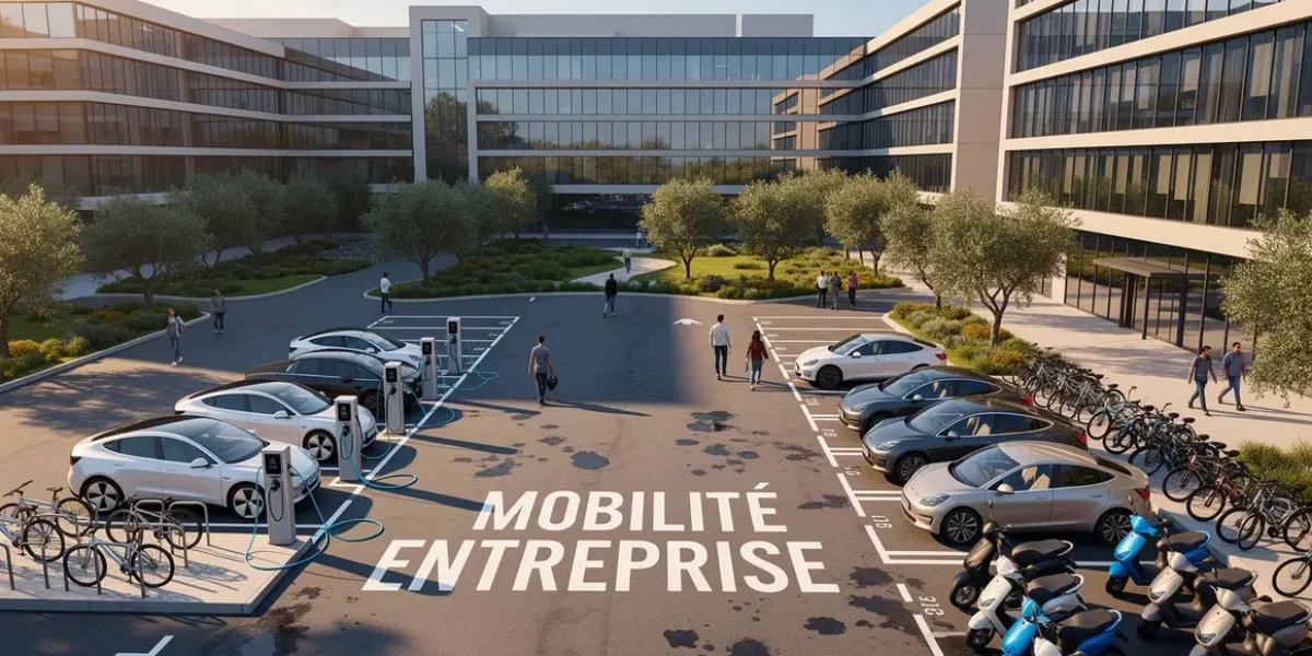 Vue d'ensemble parking entreprise mixte Aix-Marseille mobilité