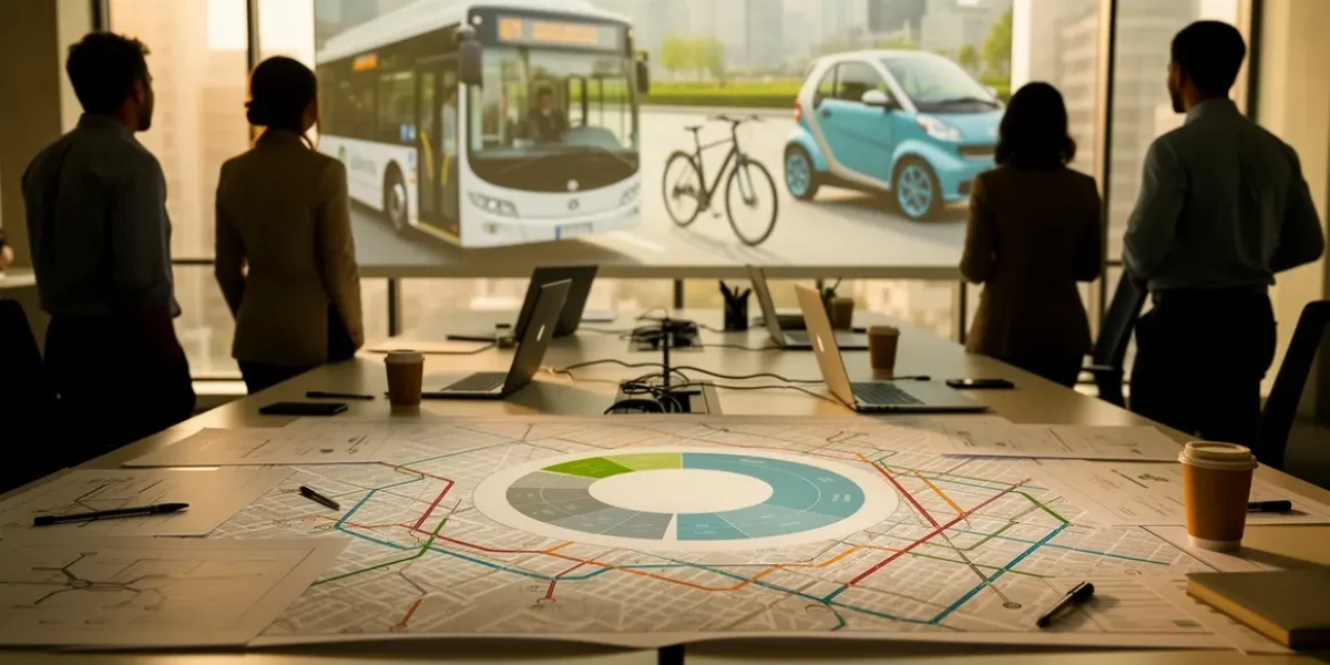 Scene bureau mobilite entreprise Aix Marseille modes transport