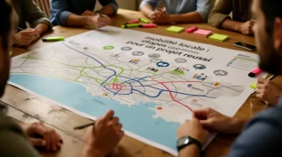 carte stylisee mobilite locale Aix-Marseille routes pistes transports concertation