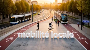 panorama mobilite locale ville routes bus tram pistes cyclables