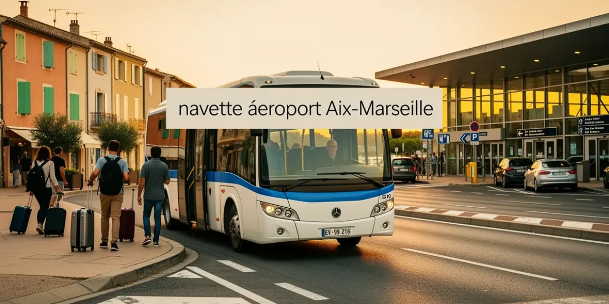 Navette Aix-Marseille, bus moderne entre ville et aéroport