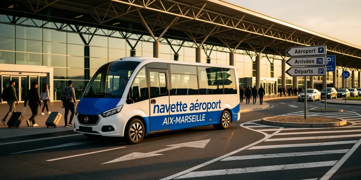 Navette aeroport Aix Marseille moderne terminal