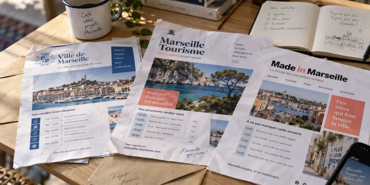 Newsletter marseille : enveloppes et horaires pour actualité, sorties et vie locale