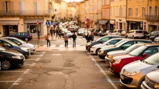 parking Aix centre ville embouteille