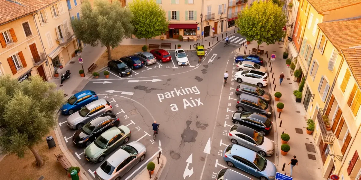 vue photorealiste parking centre Aix