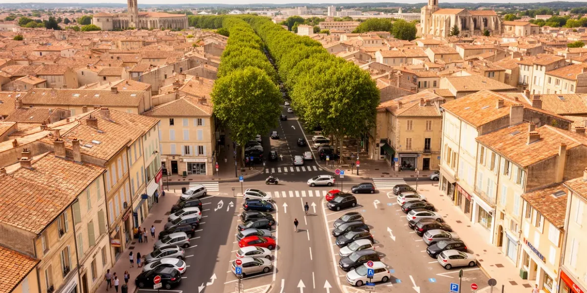 Vue aérienne parkings Aix optimisation
