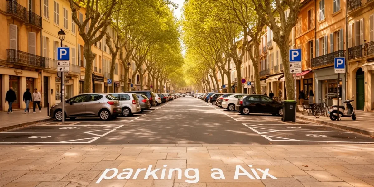 stationnement aix rue voitures arbres