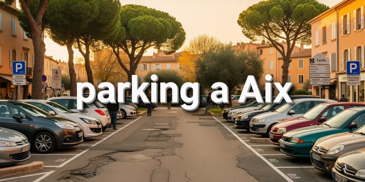 visuel parking Aix urbain moderne avec panneaux