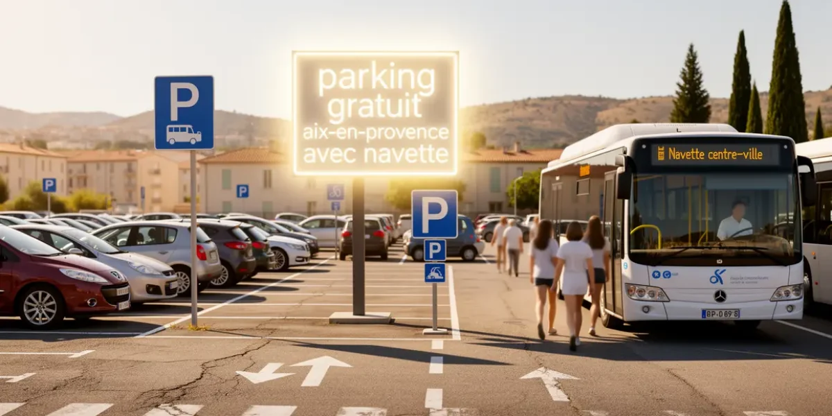 parking gratuit aix-en-provence avec navette silhouettes bus