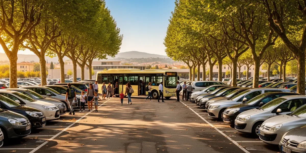parking gratuit aix-en-provence navette familles étudiants