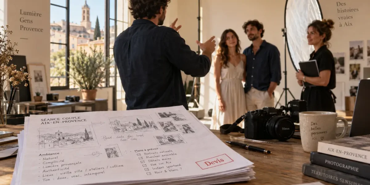 Photographe sur aix en provence en studio pour séance reportage