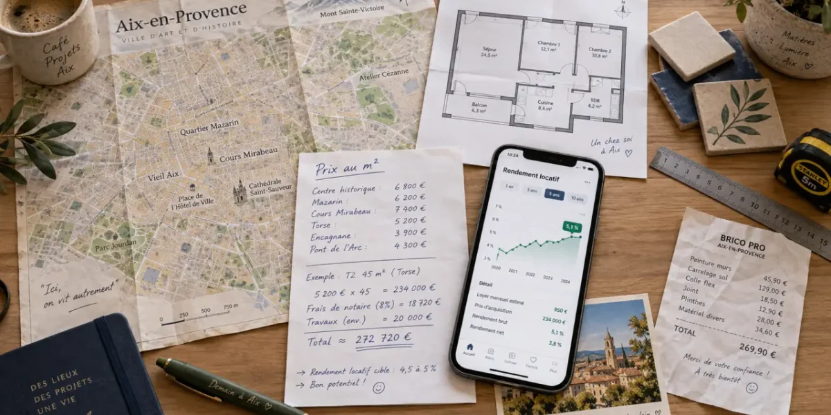 Prix immobilier aix en provence : 5 711 €/m², écarts par quartier