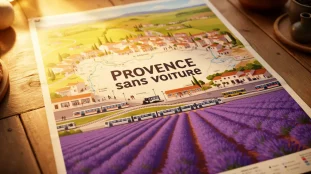 Carte Provence sans voiture gares bus lavande villages
