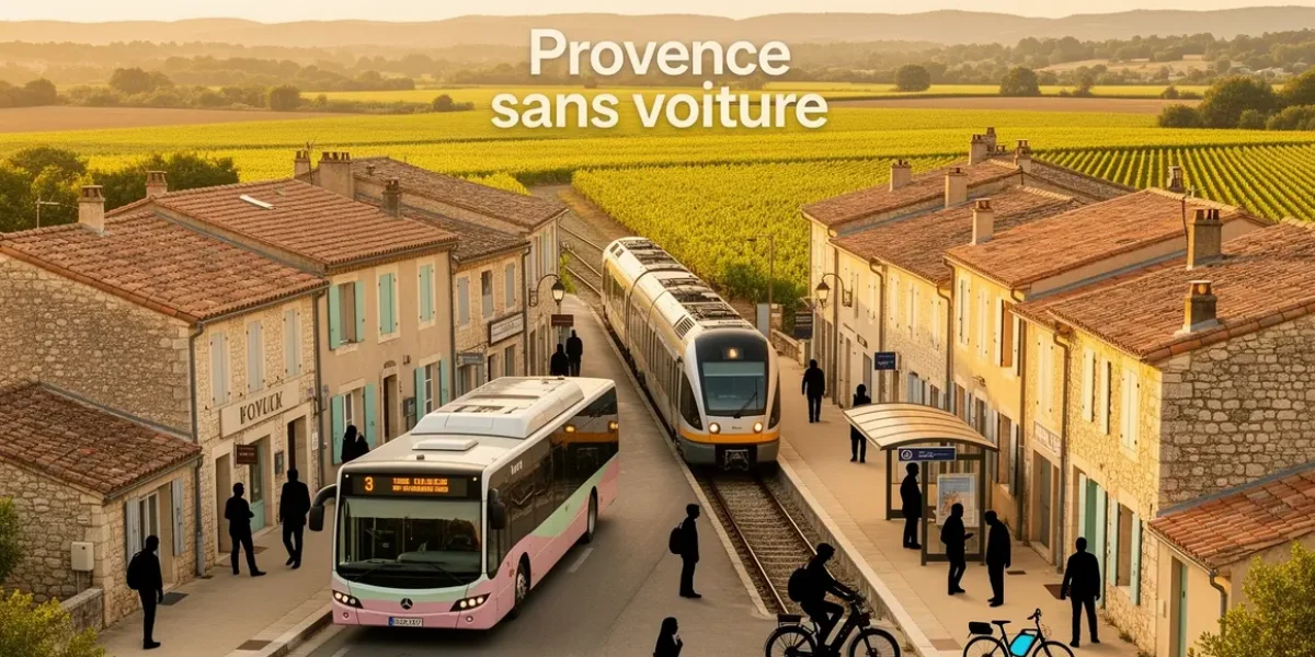 Provence sans voiture ville bus train vélo électrique voyageurs