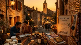 Que faire dans le luberon aujourd’hui : marché provençal dans un village de Provence