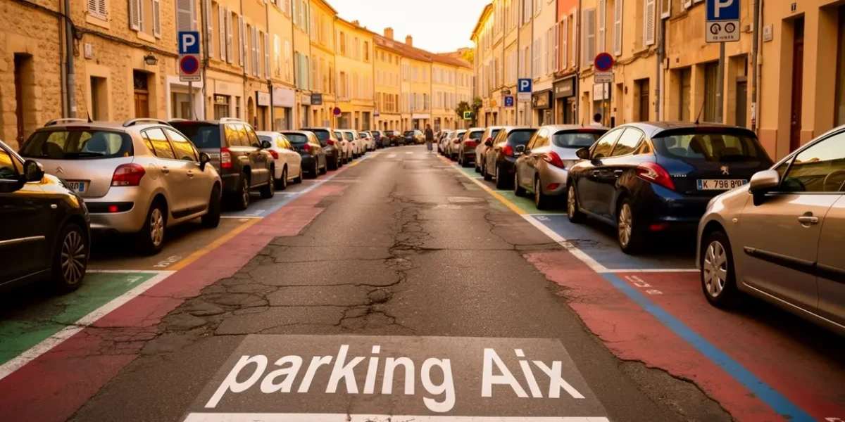 Vue urbaine parking Aix-en-Provence zones centre