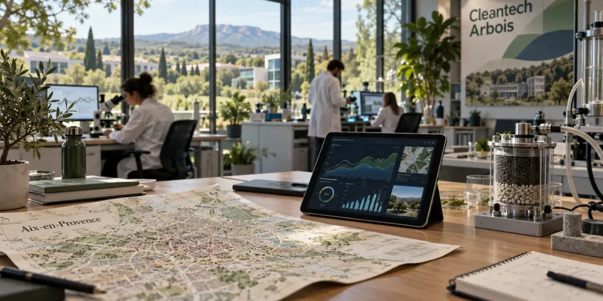 Technopole de l'environnement arbois méditerranée : bureau Cleantech et données environnementales