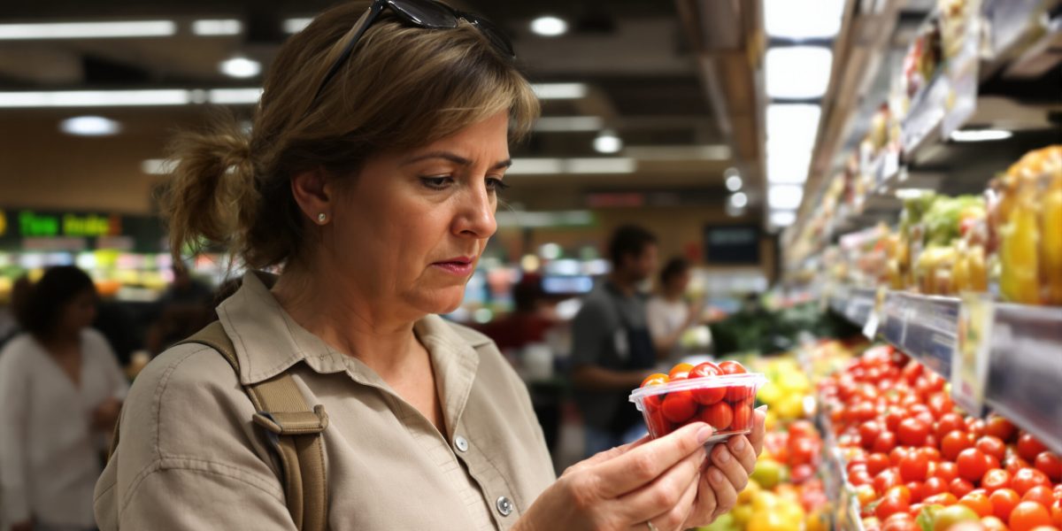 Tomates cerises au supermarché