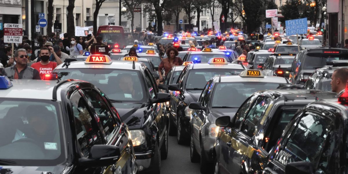 Grève massive des taxis en France
