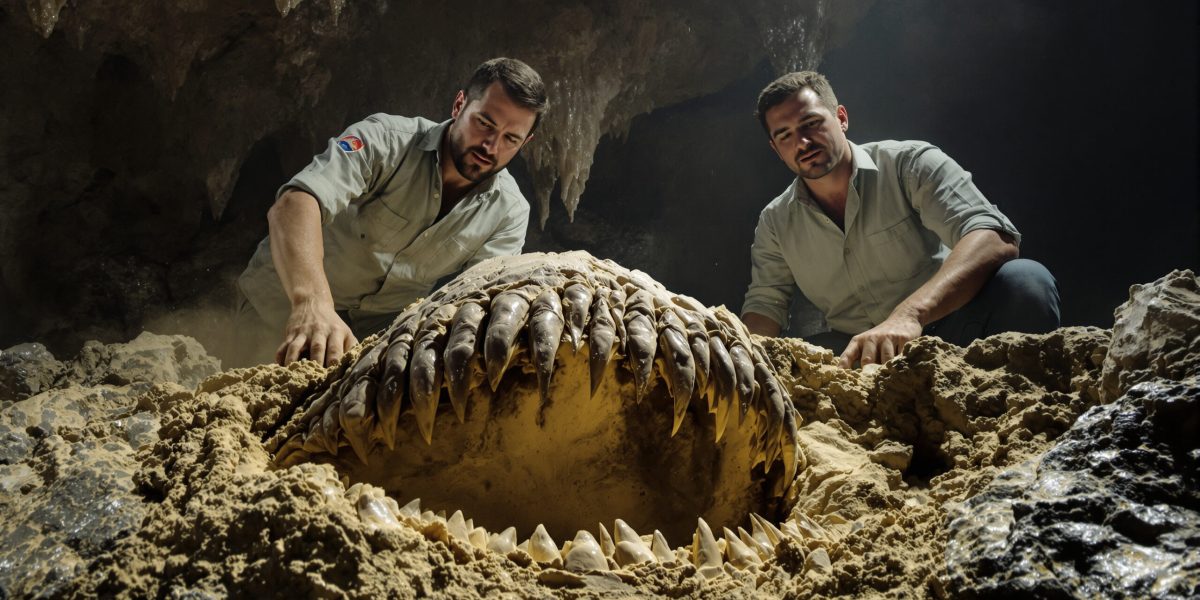Deux requins géants fossilisés dans une grotte américaine